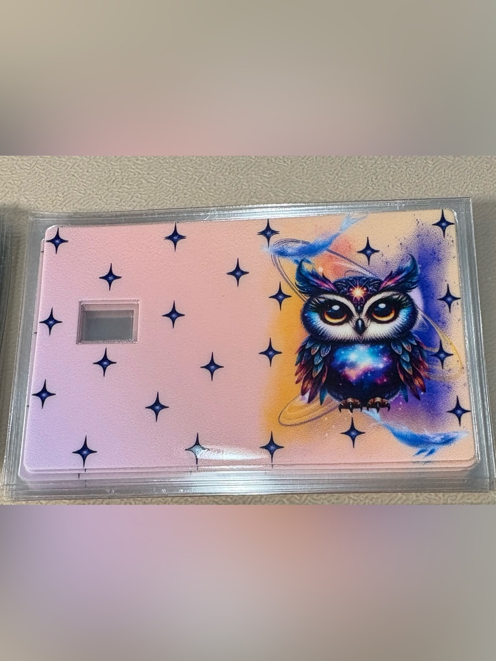 Galaxy Owl Card Skin